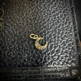 14k Crescent Moon Charm | Moon Charm in Solid Gold - Uneven X Olivia Faust