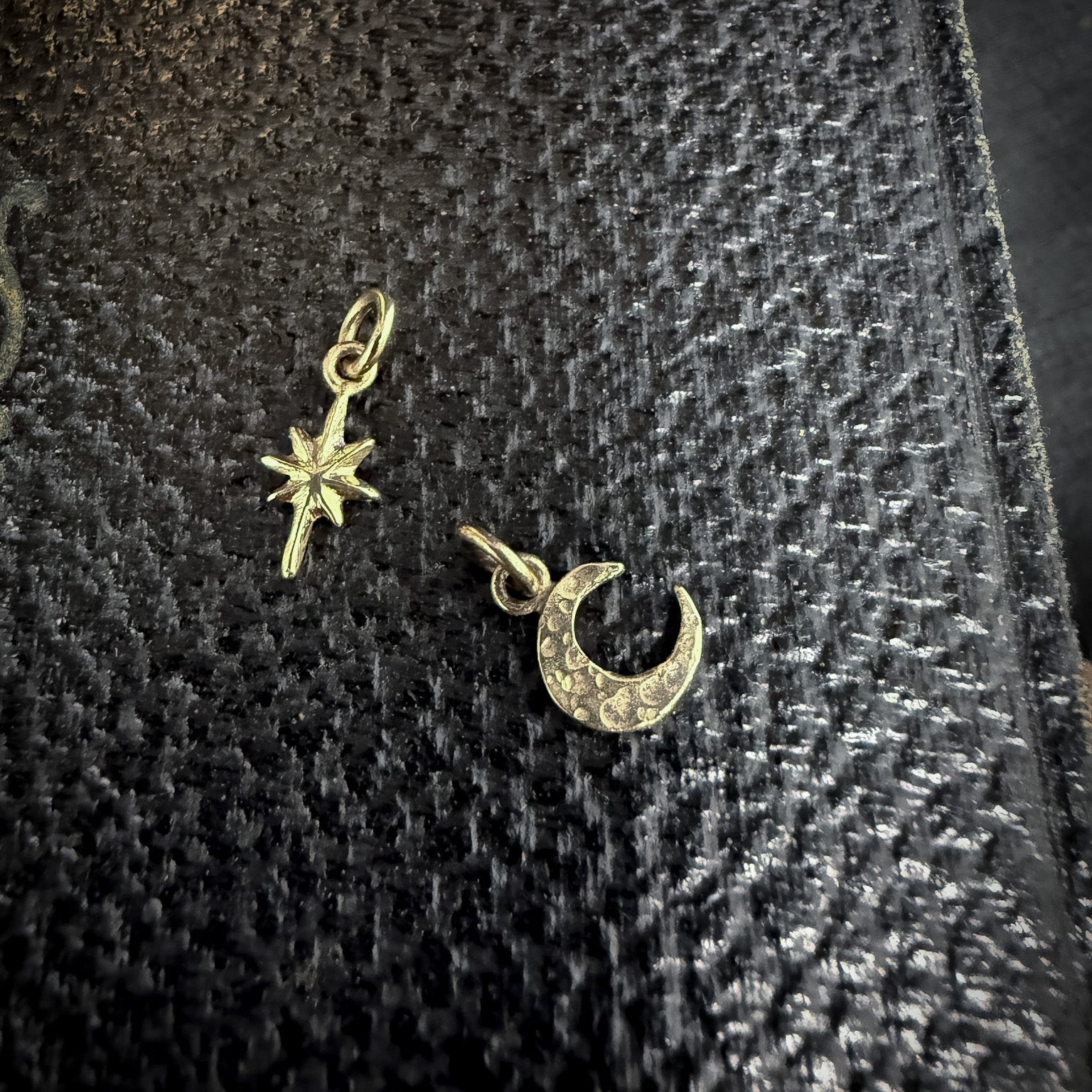 14k Shining Star Charm | Sparkle Charm in Solid Gold - Uneven X Olivia Faust