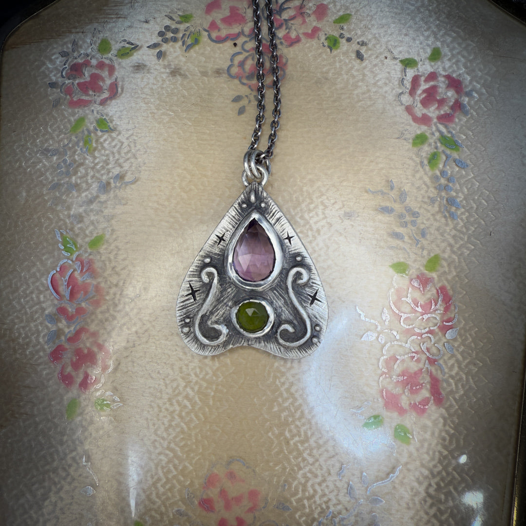 Strange Fascination Planchette Pendant Chartreuse LIMITED- Uneven X Olivia Faust