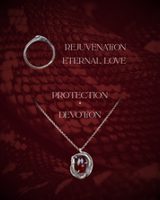 Heartbound pendant - garnet - OOAK