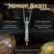 Midnight Society Pendant - Burning at Both ends Candle Necklace - ready to ship