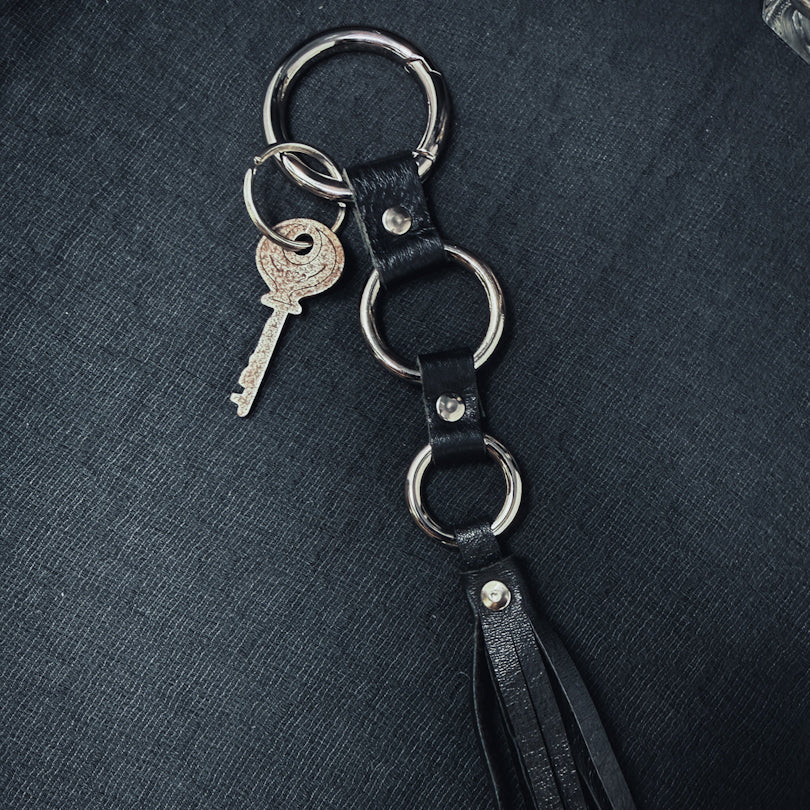 O-Ring Leather Bag Charm & Keychain