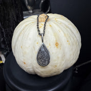 Black Sunstone Charm | Tear Drop Rose Cut Charm