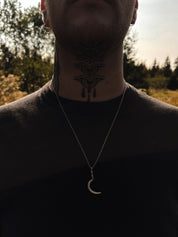 Sombre Moisson Sickle Pendant LIMITED Pre Orders - Silver Witchy Fall Harvest Necklace