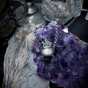 Cauldron & Smoke Necklace Witchy Pendant