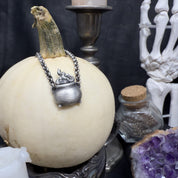 Cauldron & Smoke Necklace Witchy Pendant