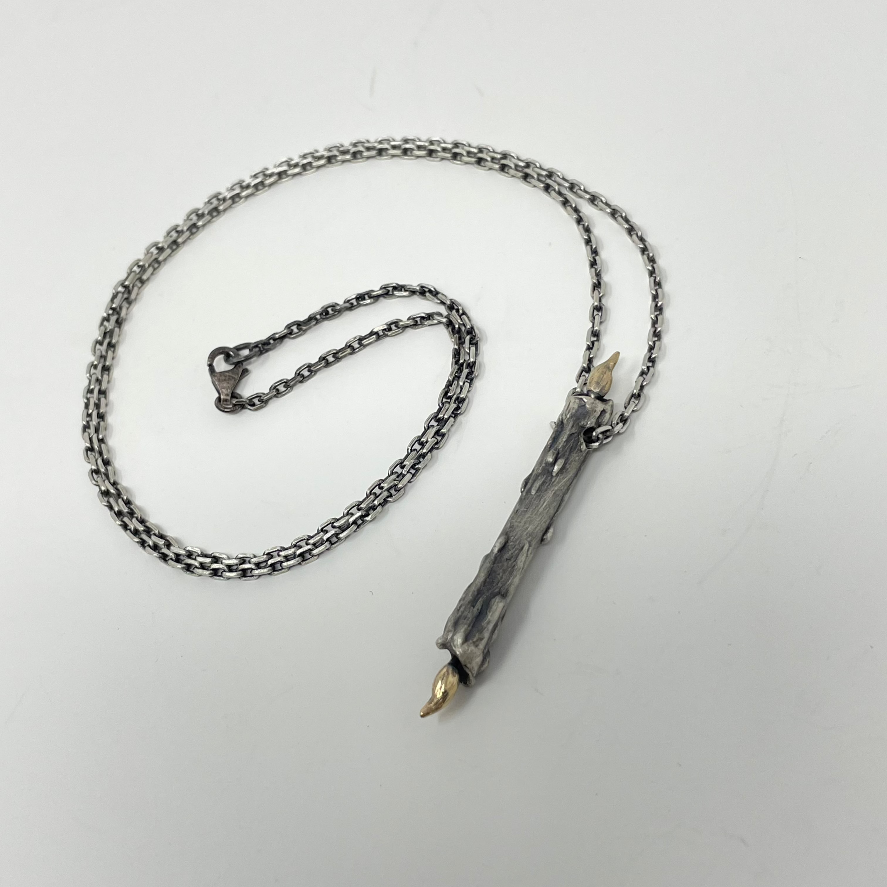 Midnight Society Pendant - Burning at Both ends Candle Necklace - ready to ship