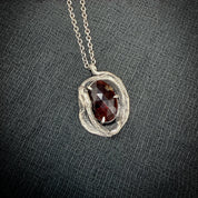 Heartbound pendant - garnet - OOAK