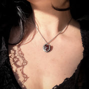 Heartbound pendant - garnet - OOAK