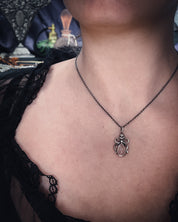Small Pink Chalcedony Death by Ribbons Pendant - Uneven X Olivia Faust