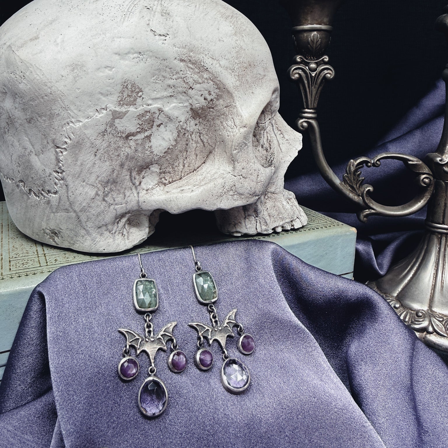 the Dead of Night Earrings OOAK - Uneven X Olivia Faust