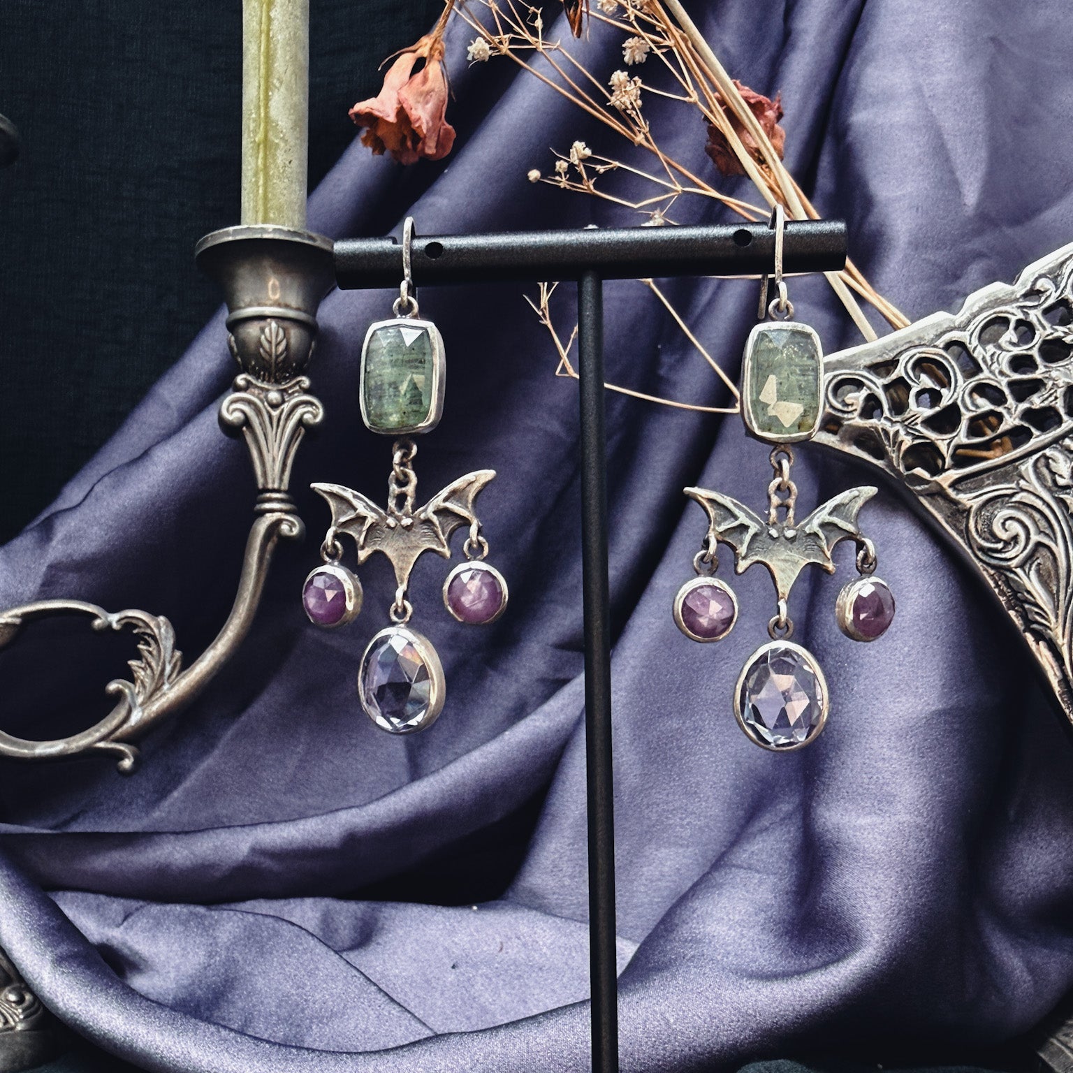 the Dead of Night Earrings OOAK - Uneven X Olivia Faust