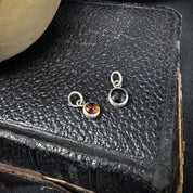 Black Spinel Charm | Round Rose Cut Black Spinel