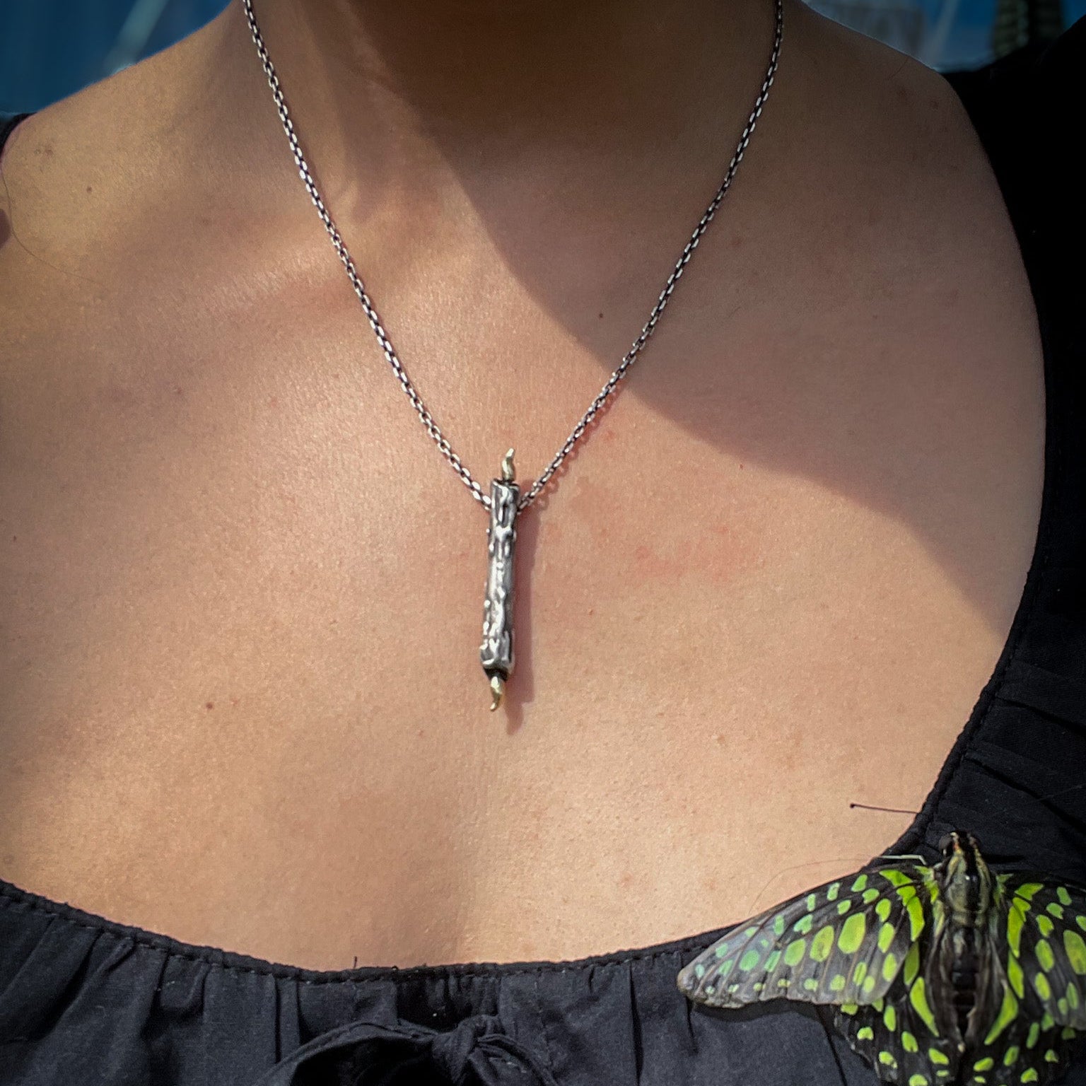 Midnight Society Pendant - Burning at Both ends Candle Necklace - ready to ship