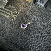 Amethyst Charm | Round Rose Cut Purple Amethyst