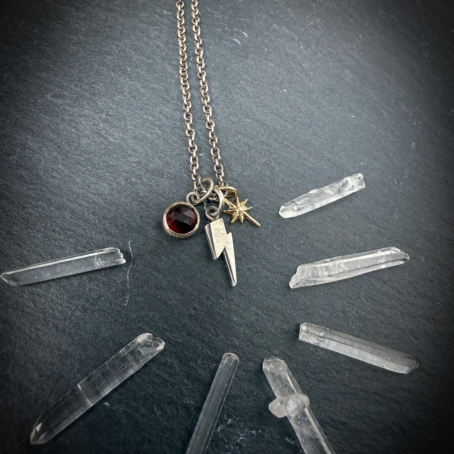 Ziggy Charm |  Lightning Bolt Charm in Sterling Silver