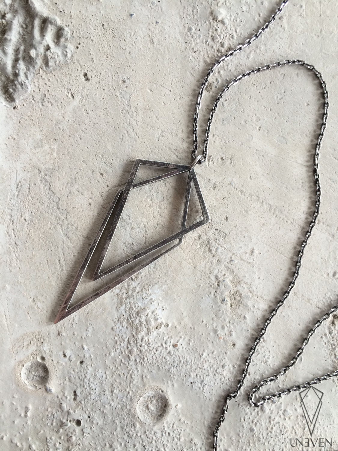 Uneven Signature Pendant Necklace - Ready to Ship