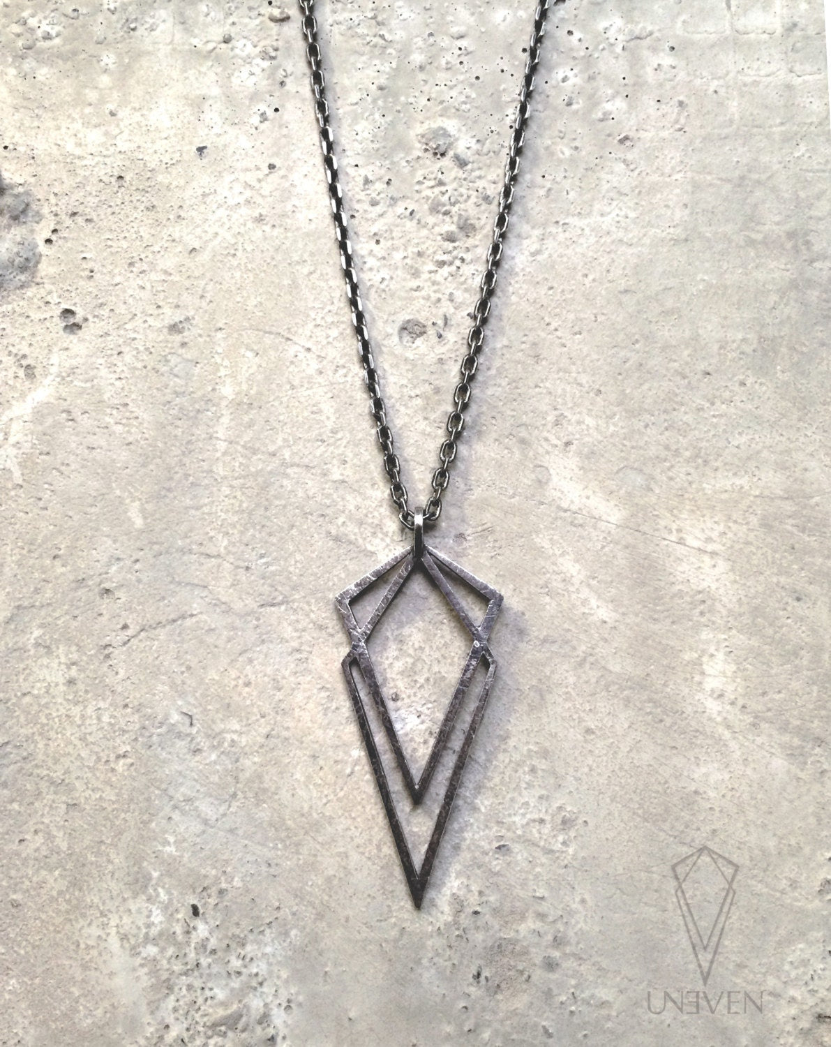 Uneven Small Signature Pendant Necklace - Ready to Ship