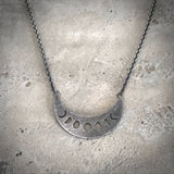 Moon Phases Crescent Pendant Necklace- Ready to Ship