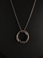 Mini Dangling Ouroboros Pendant Necklace - Ready to Ship