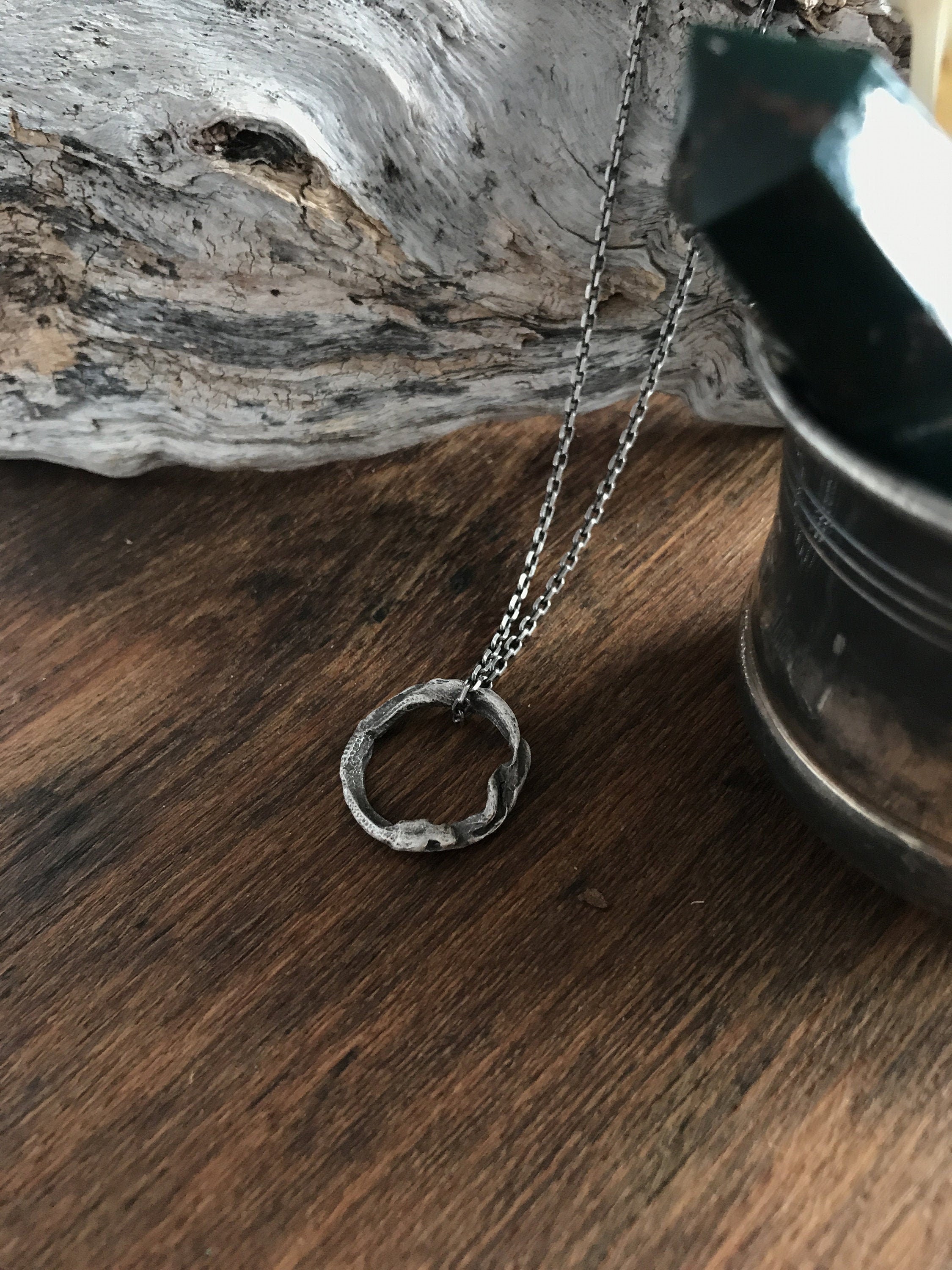 Mini Dangling Ouroboros Pendant Necklace - Ready to Ship