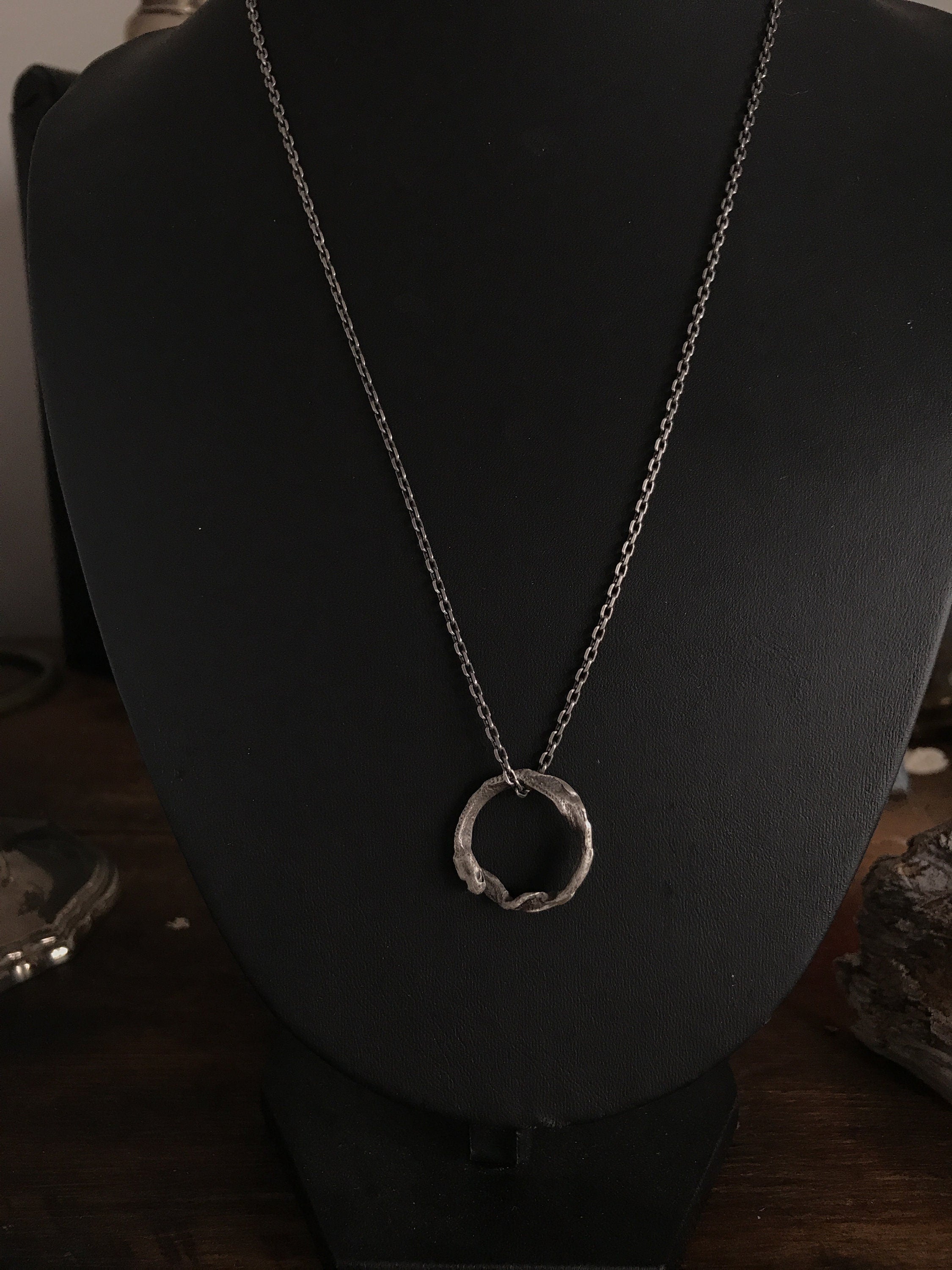 Mini Dangling Ouroboros Pendant Necklace - Ready to Ship