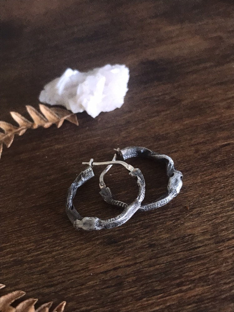 Mini Ouroboros Hoops Earrings