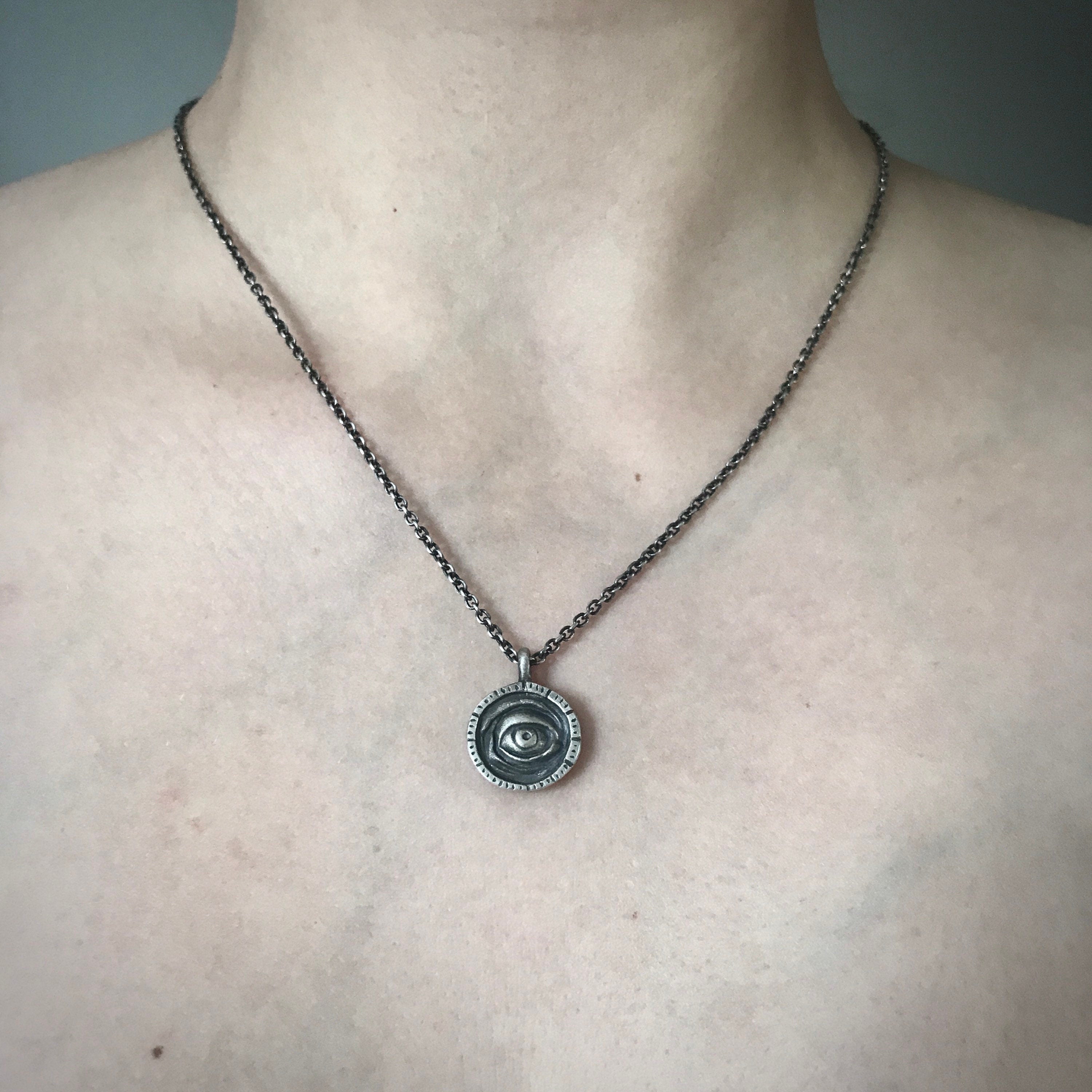 Witchy Eye Signet Pendant - Eye Put a Spell on You Necklace - Ready to Ship