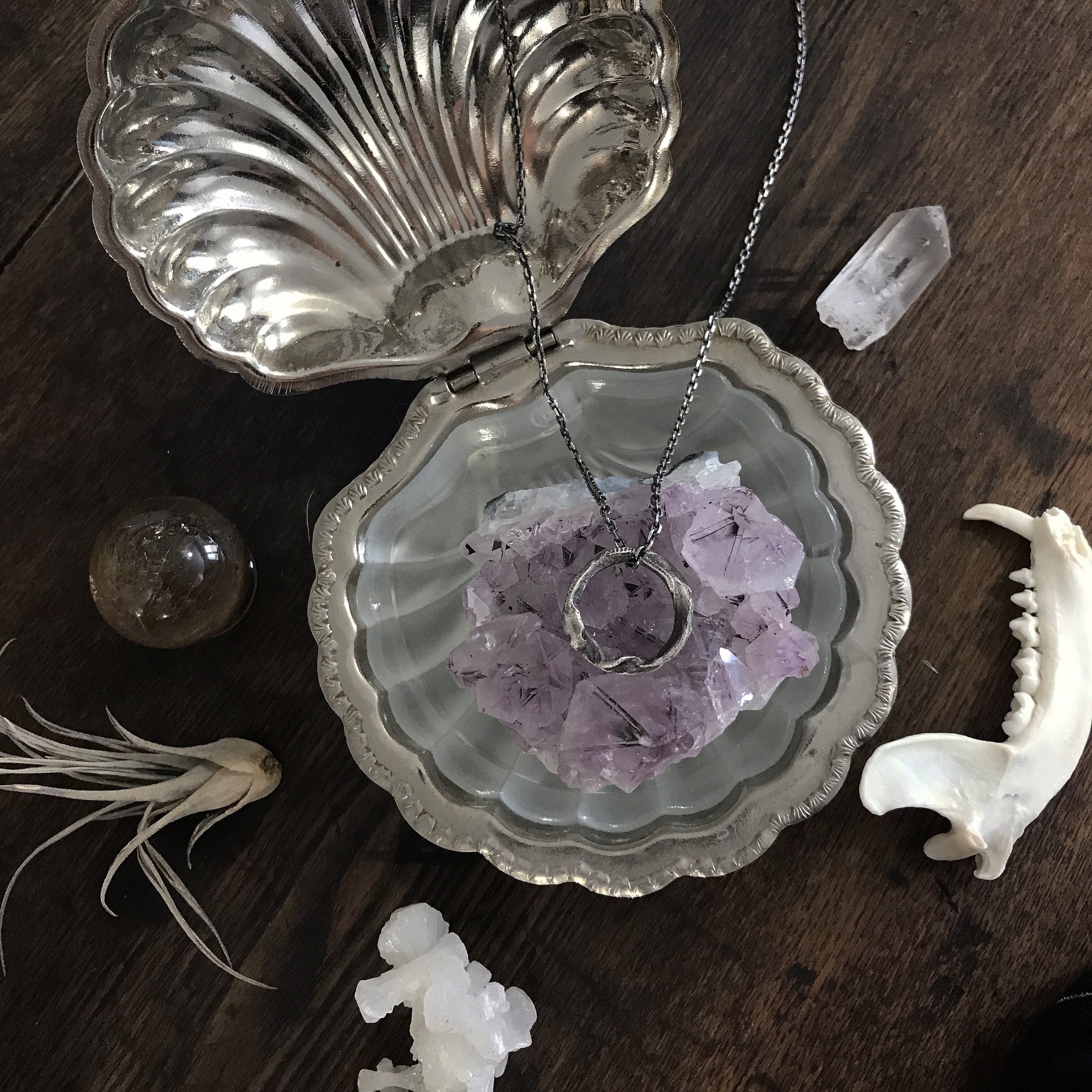 Mini Dangling Ouroboros Pendant Necklace - Ready to Ship