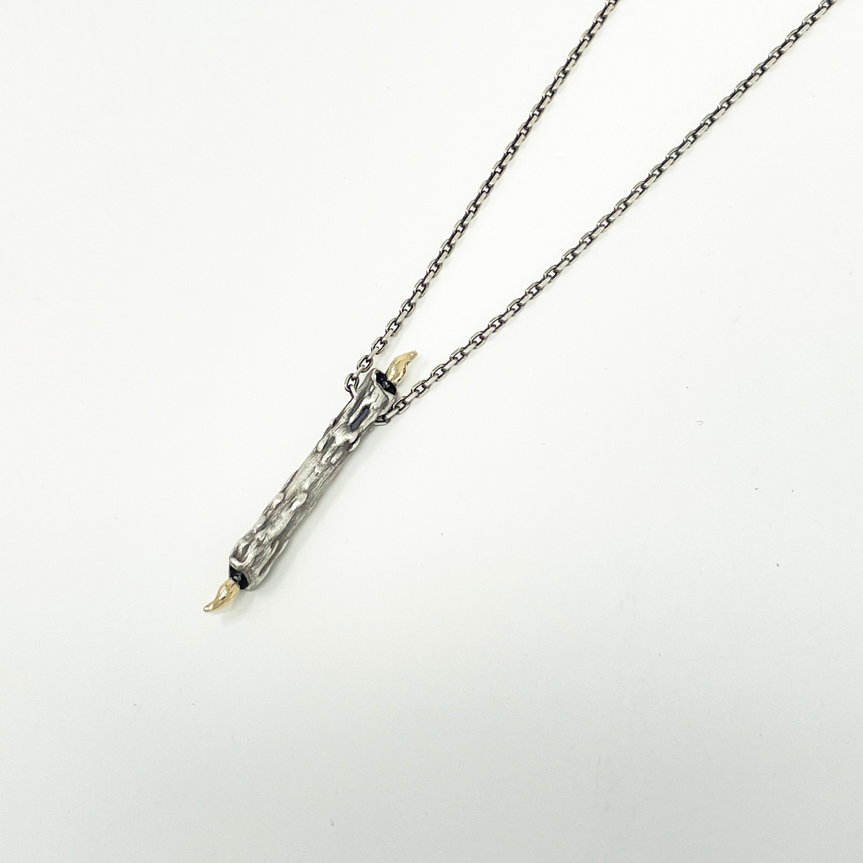 Midnight Society Pendant - Burning at Both ends Candle Necklace - ready to ship