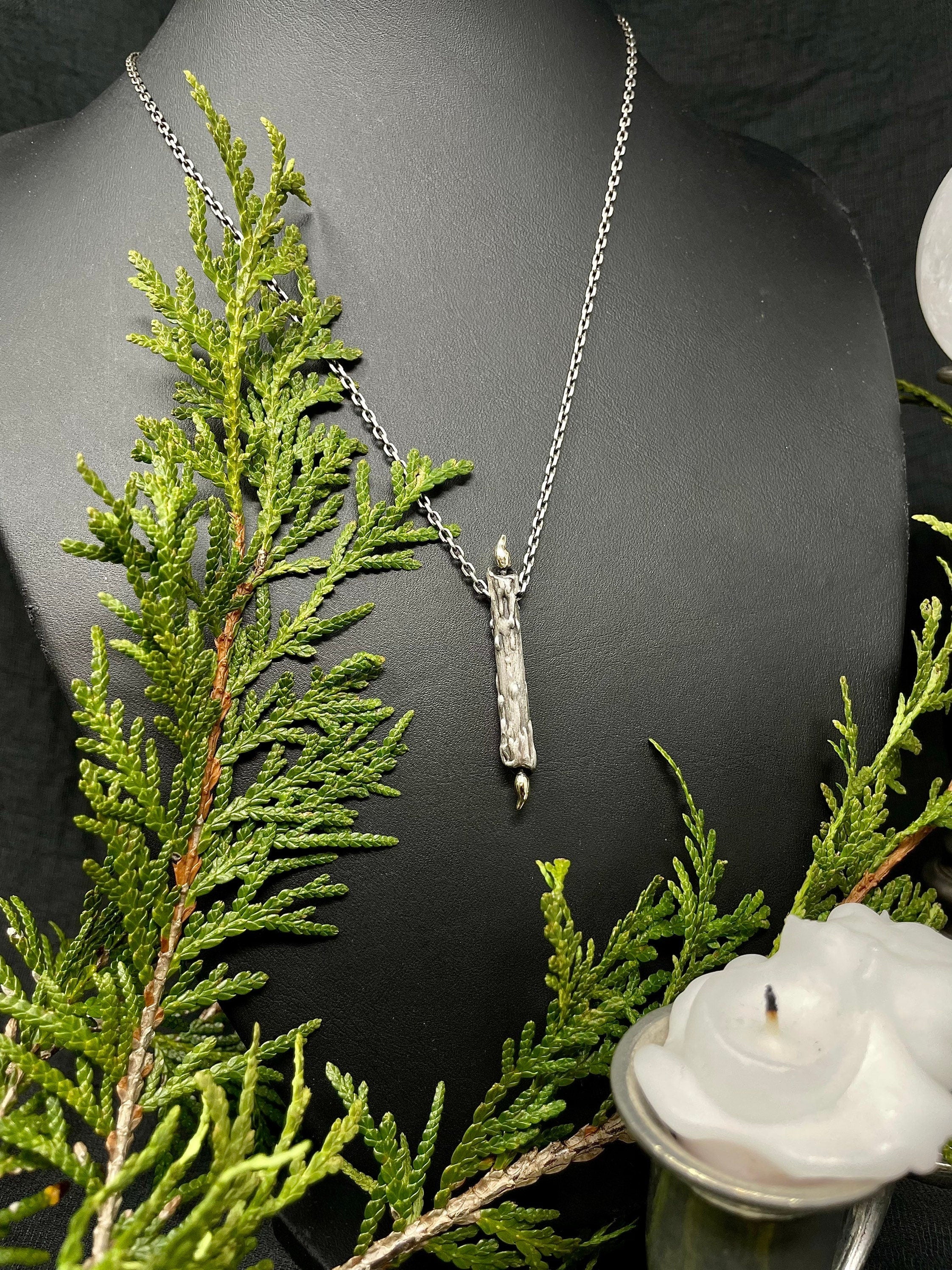 Midnight Society Pendant - Burning at Both ends Candle Necklace - ready to ship