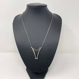 Bones and Chain Big V Pendant necklace