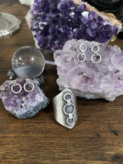 Double O ring Ear Studs Earrings
