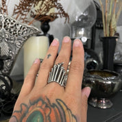 Bones Crown Silver Ring