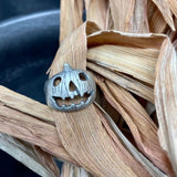 Halloween Jack-O Pumpkin Silver Ring - Limited Pre-Order